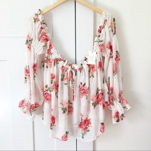 Forever 21 Floral Sheer Top